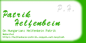 patrik helfenbein business card